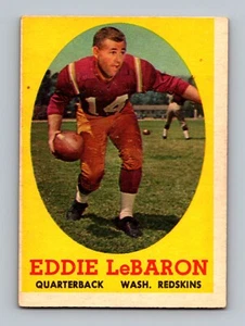 Tarjeta FB vintage 1958 Topps #112 Eddie LeBaron en muy buen estado-muy buena condición - Imagen 1 de 2