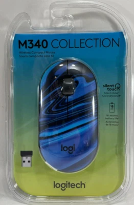 Logitech - M340 - Limited Edition Wireless Optical Ambidextrous Mouse - Blue - Image 1 of 3