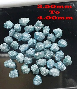 Natürlicher blau grober Diamant roh ungeschliffen blauer Diamant 4 STCK. 3,50-4 MM 1,0 kt Posten - Bild 1 von 9