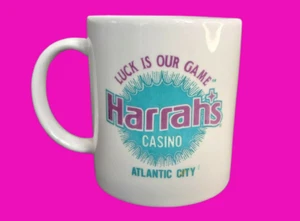 Harrah's Casino Kaffeebecher Teetasse Atlantic City "Glück ist unser Spiel" 3,75" Vintage - Bild 1 von 8