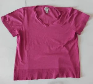 Camicia donna CHICO'S a maniche corte colore rosa 54% seta 26% nylon 20% rayon taglia 3 - Foto 1 di 3