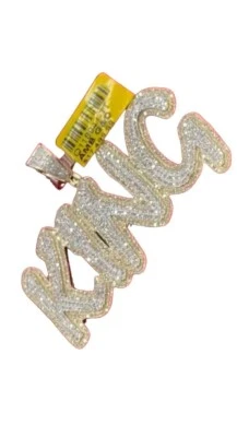 Pingente Berloque Rei Diamante Real Sólido Ouro Amarelo 10k Diamante Natural com Vídeo - Imagem 1 de 3