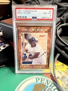 1991 Donruss Elite Cecil Fielder /10000 #6 PSA 8 Very Low And Rare Population - Picture 1 of 3