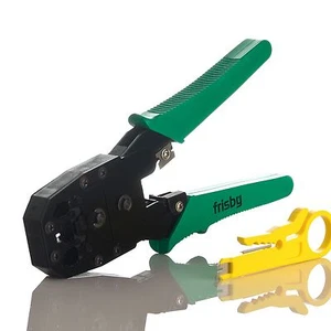 Frisby Crimper Wire Stripper Crimping Tool Wire Stripper Network RJ45 RJ11 RJ12 - Picture 1 of 4