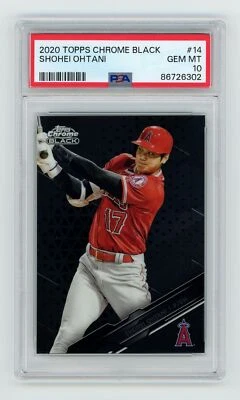 2020 Topps Chrome Black #14 Shohei Ohtani PSA 10 - Pop 19 🔥 - Image 1 of 2
