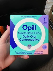 28Day Supply Opill Norgestrel Tablets 0.075mg Daily Oral Contraceptive 11/25 13z - Picture 1 of 3
