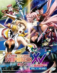 DVD Senki Zesshou Symphogear Complete Season 1-5 Vol.1-65 End English Subtitle - Foto 1 di 4