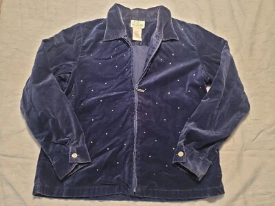 The Quacker Factory Crystal embellished Dark Blue full zip sweatshirt - Image 1 of 4