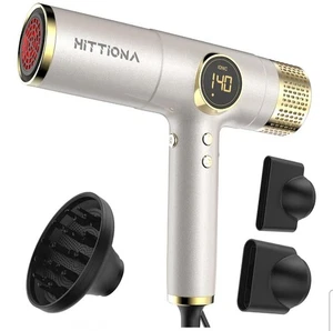 Hittiona Infrared Ionic Hair Dryer with Diffuser - 2000W Dual Voltage Blow Dryer - Picture 1 of 8