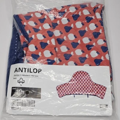 Funda Cojín Silla Alta Ikea Antilop Cremallera Rojo/Blanco/Azul Fruta 004.269.32 Foto 1 de 4