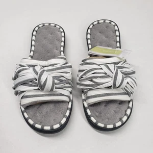ULTRAIDEAS Memory Foam Slides Donna 9-10 Grigio Fiocco Spa Pantofole Casa Scarpe Terry - Foto 1 di 18
