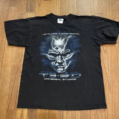 Camiseta De Colección Terminator 2-3D Universal Studios Juvenil L Negra 1997 Promo Rara Foto 1 de 4