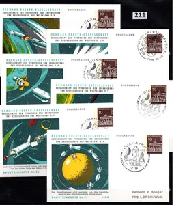 # GERMANY - 6 FDC - ARCHITECTURE - SPACE - 1969 - Picture 1 of 1