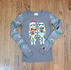 Hanna Andersson Pajamas Kids 140 US 10 Christmas Star Wars Storm Trooper Chewie - Picture 1 of 7