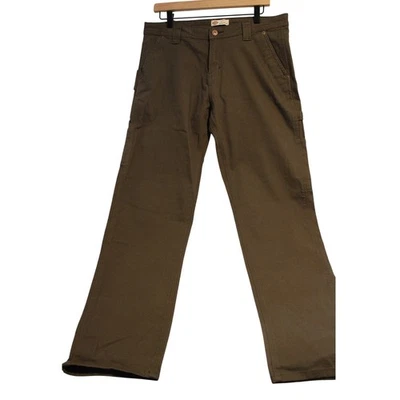 Dickies 8 Reg Straight Leg Carpenter Pants Olive Green Workwear Trousers - Image 1 of 4