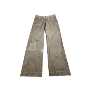 Pantalones Athletica Mujer 6 Beige Cordón Cintura Cremallera Bolsillos Pierna Ancha Clásicos - Imagen 1 de 12