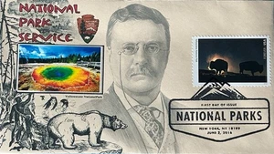 Therome Cachet 5080n National Parks Yellowstone Park Buffalo Theodore Roosevelt  - Picture 1 of 1