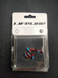 LifeLine Disc Rotor Bolts Steel Red 6 pcs Free Delivery NEW - Picture 1 of 2