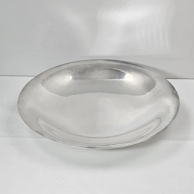 Georg Jensen 9.5" Hand Hammered Sterling Silver Bowl / Tray  #620C 498 Grams - Image 1 of 4