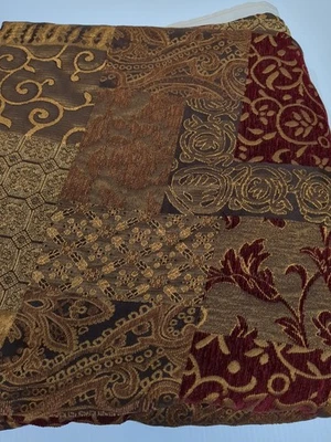 Cortina de Ducha Croscill Galleria Oro Carmesí Rollo Jacquard 70x72  Foto 1 de 3