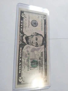 U.S. $5 note 2021, fancy serial number repeater, 39396969 - Picture 1 of 4