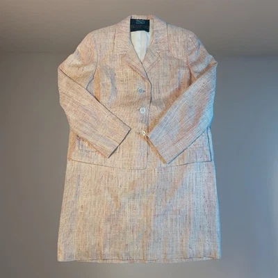 Ed Behan’s Tweed Shop Mujer’s 2 Piezas Falda Traje Conjunto Rosa Tweed Jackie O De Colección Foto 1 de 4