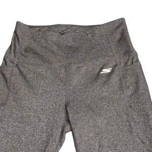 Skechers Active Leggings Yoga Side Pockets Skinny Leg Gray Stretch Size Medium - Picture 1 of 8