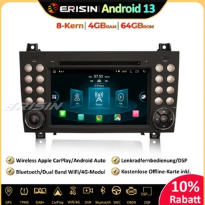 8-Kern Android 13 Autoradio GPS DAB+SWC DSP CarPlay DTV Mercedes SLK Klasse R171 - Bild 1 von 22