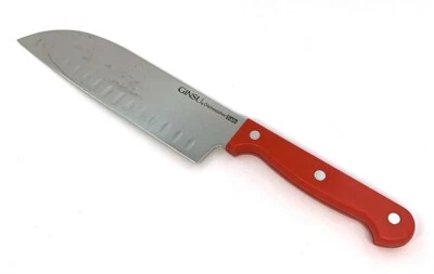 Cuchillo GINSU Kiso 7" Santoku rojo apto para lavavajillas hoja de acero inoxidable  Foto 1 de 4