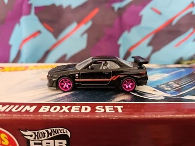 WHEELSWAP CUSTOM HOT WHEELS NISSAN SKYLINE GT-R R34 on Real Riders Combi postage - Image 1 of 4