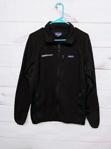 Patagonia Mens Full Zip Sweater Size L Black Zipped Pockets Long Sleeve - Picture 1 of 9