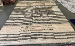 NATRL / BLACK 6'-0" x 9'-0" Broken Thread Rug Reduced Price 1172676437 KLM709A-6 - Picture 1 of 4