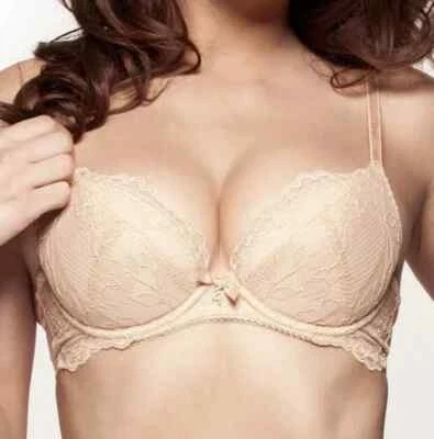 Sujetador Gossard Superboost Nude Beige Encaje Talla 32A Con Aros Acolchado Plunge 7711 Foto 1 de 4