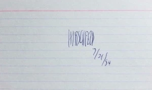 "Caricaturist" Al Hirschfeld Hand Signed 3x5 Card COA - Picture 1 of 2