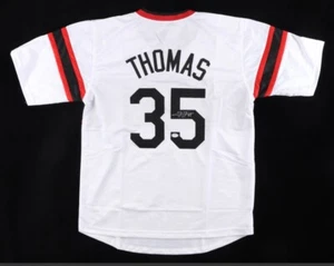 Frank Thomas Signed Chicago White Sox Throwback 1983 Jersey (PSA COA) HOF 2014 - Picture 1 of 3