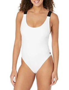 Calvin Klein Women's SIZE M Classic Over The Shoulder One Piece Swimsuit 14120 - Picture 1 of 2