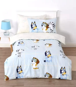Bluey Family Double bed Quilt Cover duvet Reversable Cotton Cover Set Pillowcase - Picture 1 of 3