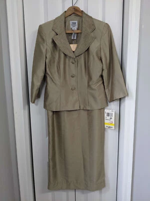 R & M Richards новый с Ярлыками женский размер 6P миниатюрная юбка костюм золото - Изображение 1 из 4