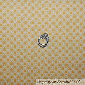 BonEful Fabric FQ Flannel Cotton Quilt Yellow White Star Dot Baby Cowboy Calico - Picture 1 of 6