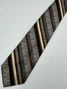 Corbatas de diseñador de colección para hombre corbata de poliéster Tonino Firenze a rayas rojas negras beige - Imagen 1 de 6