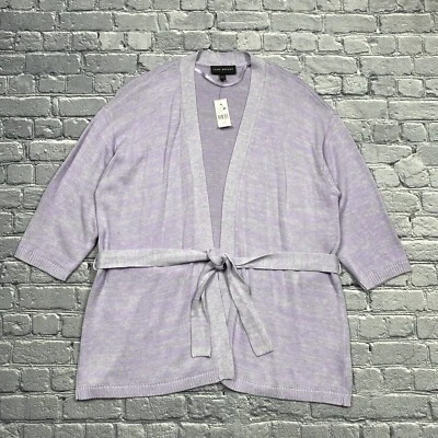 Cardigã suéter feminino Lane Bryant tamanho 18/20 lavanda lavanda frente macia menina $59 - Imagem 1 de 4