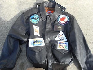 Cooper A-2 Leather Flight Jacket Size 46  Roadway Express - Named - Picture 1 of 12