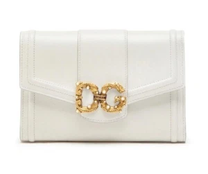 DOLCE & GABBANA Handtasche weiß Leder DG Logo Amore Schulter Clutch Bag Wallet - Bild 1 von 4