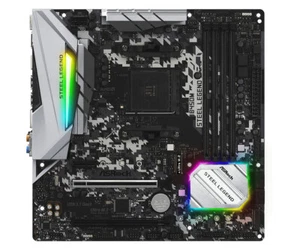 Placa madre ASRock B450M Steel Legend AMD B450 AM4 DDR4 M.2 Micro ATX para Ryzen - Imagen 1 de 4
