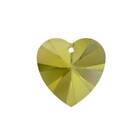 2 Pcs Xilion Heart Pendant 6228 Swarovski® Crystals Iridescent Green(001)(Irig)