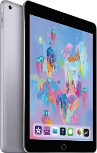 Apple iPad 6th Generation A1893 128GB Wi-Fi 9.7in Space Gray- Very Good - Picture 1 of 3
