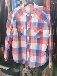 Arizona-Mens Long Sleeve Button Down Flannel Shirt-XXL Extra Large-Skulls - Picture 1 of 3