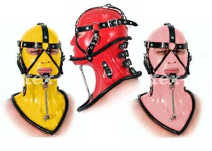 Latex Bondage Maske / Kopfbedeckung Rubber Fetisch handgefertigt NEUWARE - Picture 1 of 10
