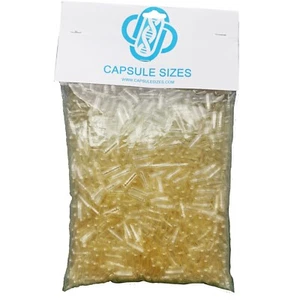 Cápsulas de Gelatina Vacía 0 Talla x 5000 Capas Kosher Halal 408mg-816mg Relleno - Imagen 1 de 8
