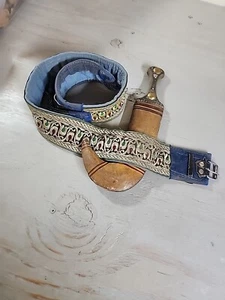 Vintage? YEMENI JAMBIYA Arabic Middle Eastern Dagger with Belt - Picture 1 of 24